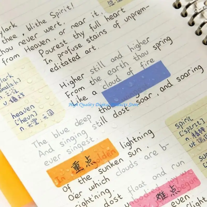 U2JE Pack of Clear Note Set Without Residues Multipurpose Translucent Index Tabs For Study Office Home Easy To Remove