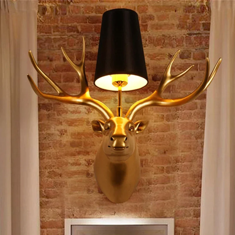 KERWIN Modern Antlers Wall Lighting Creative Gold LED Indoor Sconce Lamp For Home Decor Living Bedroom Bedside Porch