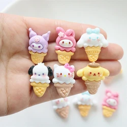 10 Pcs New Kawaii Cartoon KittenIce cream game nime Characters Resin Scrapbook Diy Jewelry Hairpin Headrope Decoration CraftsA4