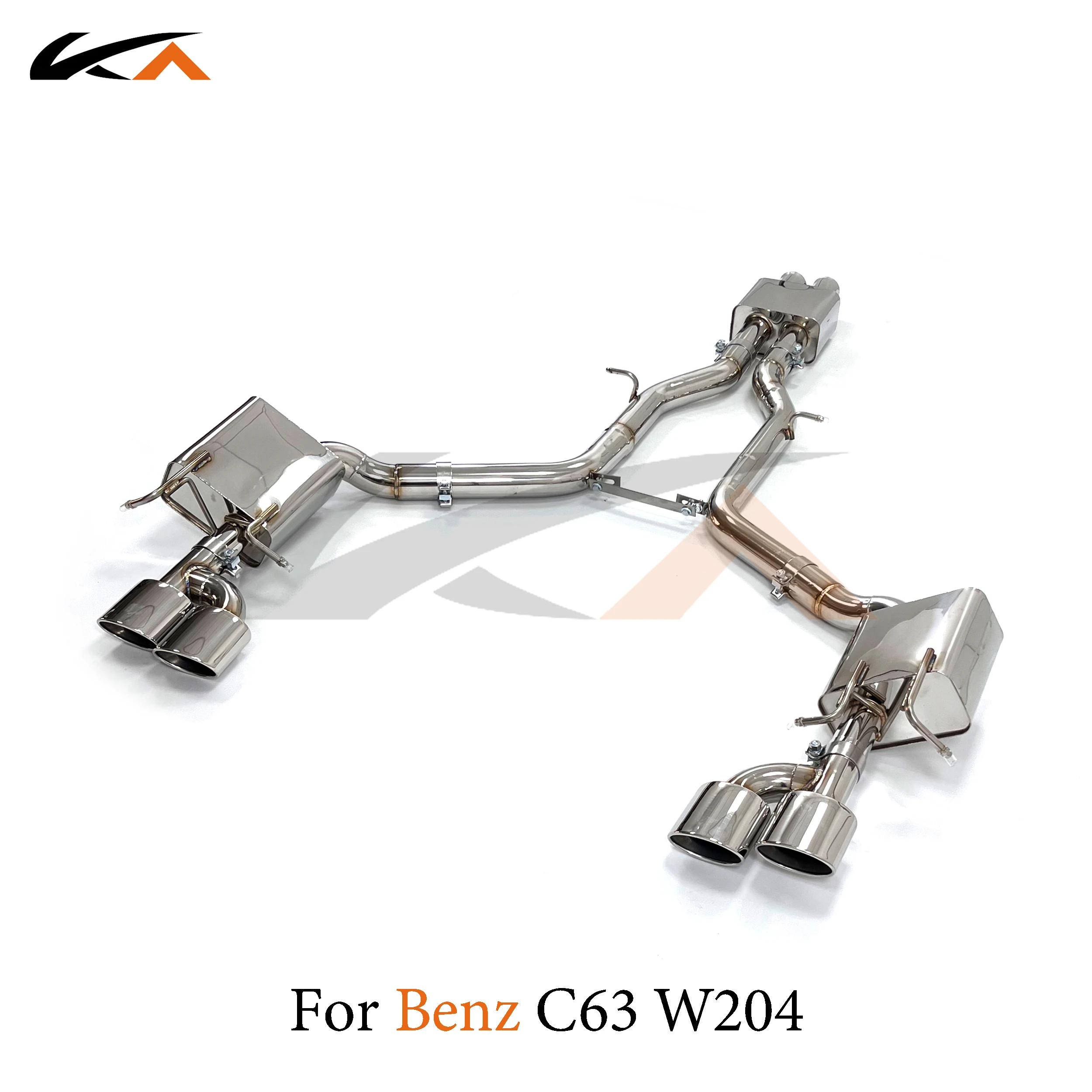 KA Tuning exhaust system steel catback for Mercedes-benz AMG C63 C63S W204 performance auto parts muffler valve