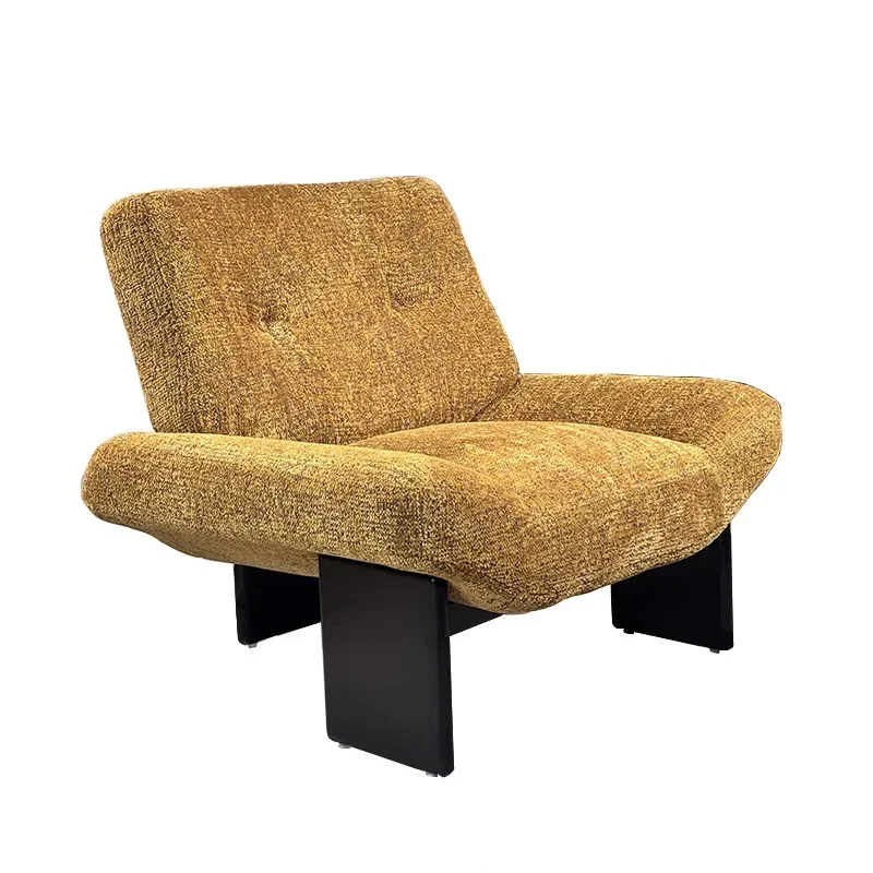 Italian light luxury single sofa chair, Nordic ash wood minimalist leisure chair