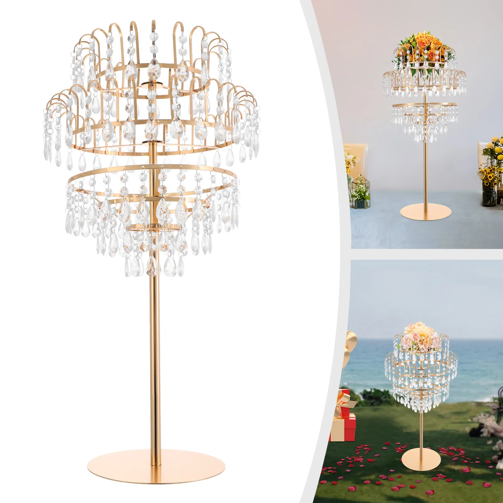 حامل زهور مكون من 5 طبقات، حامل زهور، حامل زهور الزفاف