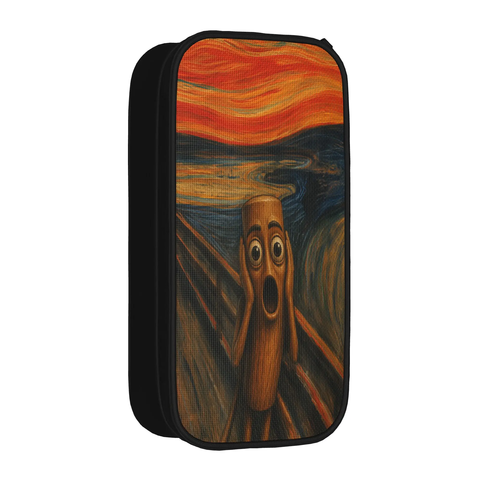 Cool Pencil Case Tung Tung Tung Sahur The Scream Munch Parody Funny Meme Dank Pencil Box  Back To School Pencil Cases