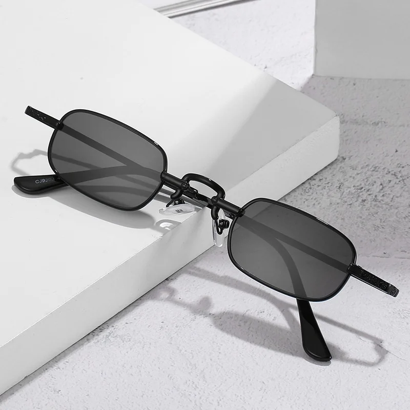 Fashion Hip-hop Small Elliptical Metal Sunglasses Women/Men UV400