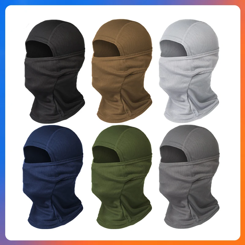 Balaclava Vollgesichtsmaske Schnelltrocknend Wandern Radfahren Camping Jagd Airsoft Kapuzenmütze Fahrrad-Kopfbedeckung Sommer Herren Damen