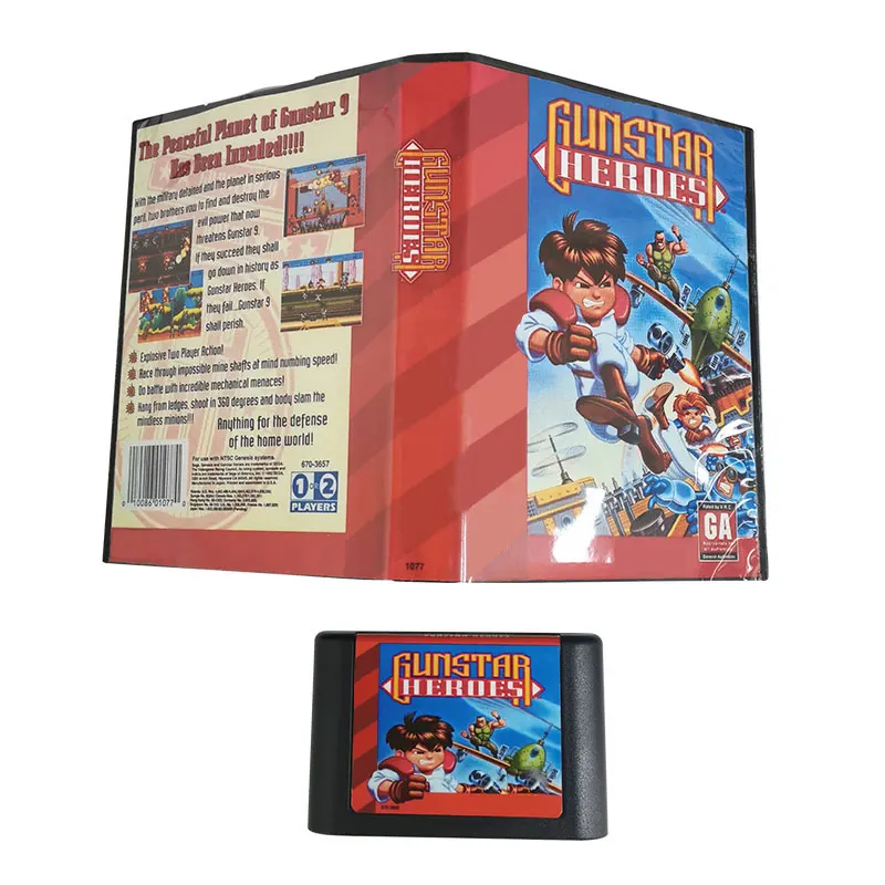 

Gunstar Heroes MD Game Cartridge For 16 Bit Video Game Console