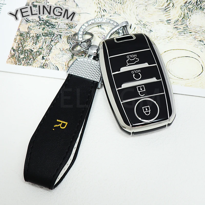 NEW 4/5/6 Buttons TPU Car Key Case FOB Cover for Kia Ceed Rio Rio5 Sportage R K3 KX3 K4 K5 Sorento Cerato Optima 2015 2016 2017