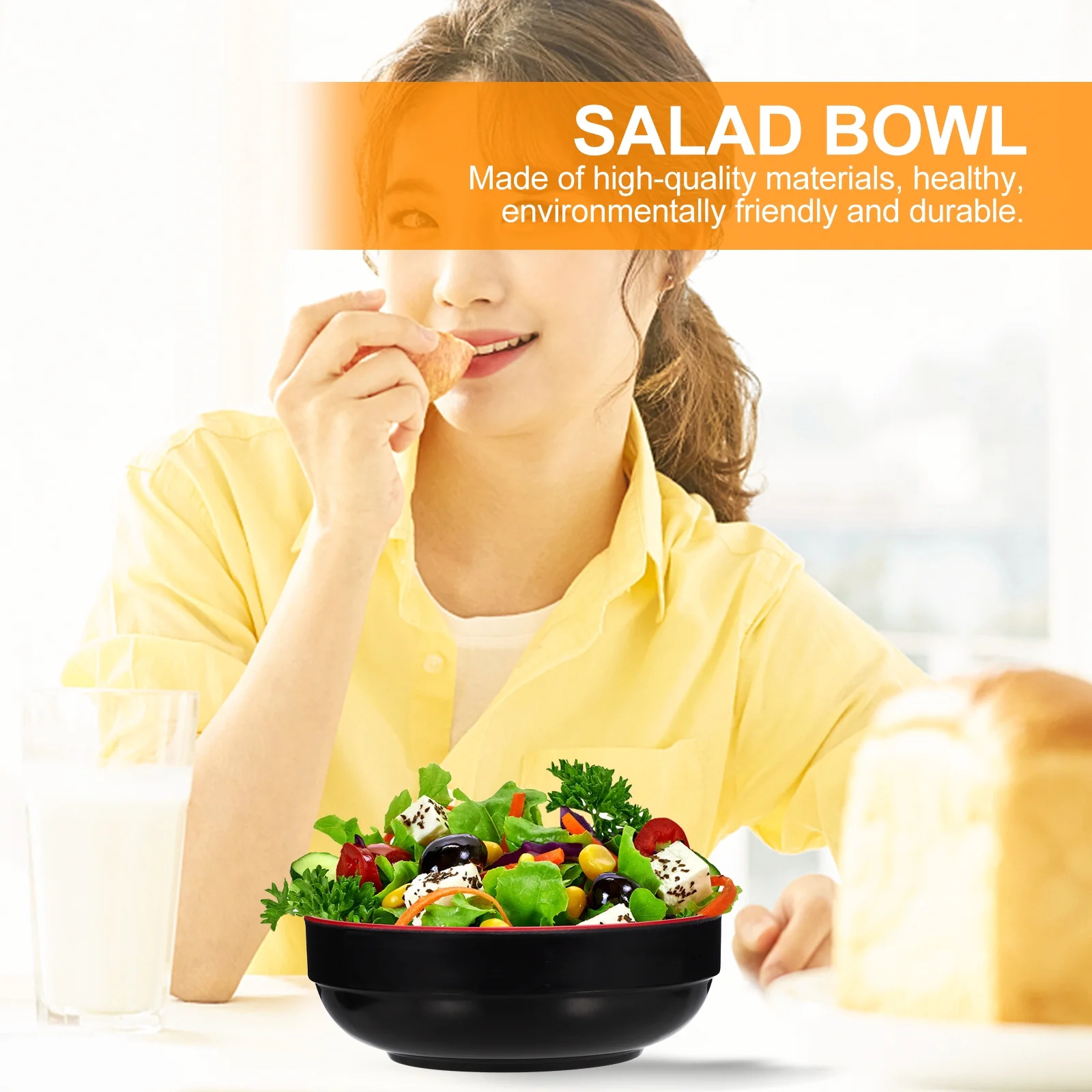 

1pc Colorful Noodle Bowl Set High-Quality Soup Salad Bowl For Home Restaurant Hotel Use Multipurpose Kitchen Food Container