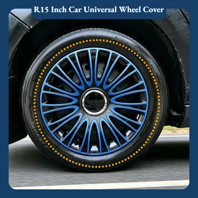

R15 Inch 4PCS Car Universal Wheel Cover Hubcap Replacement Hub Caps Wheel Rim Cover Tire Accessories Snap on SUV Truck