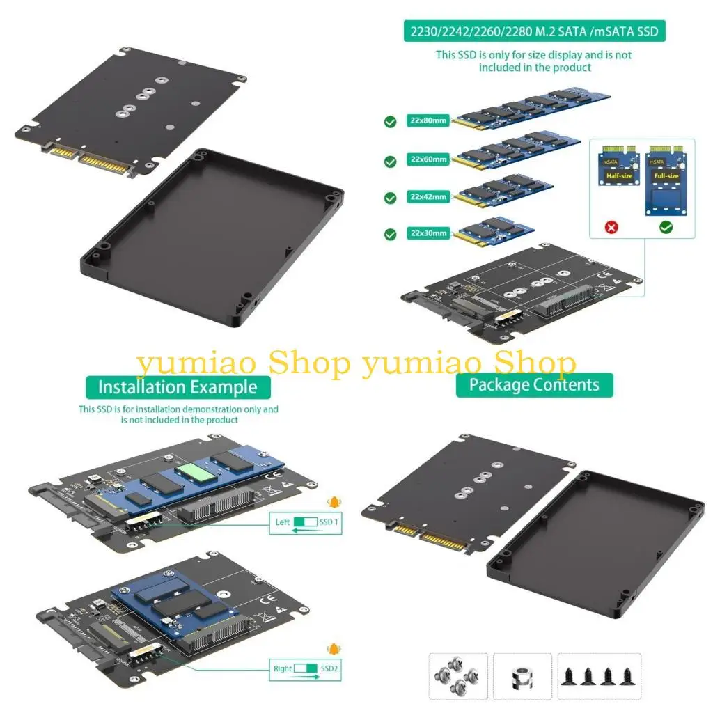 587B M.2 NGFF Msata SSDs To SATA3.0 2.5inch Adapter 6Gps M.2 SSDs Card HDD Disk Drive