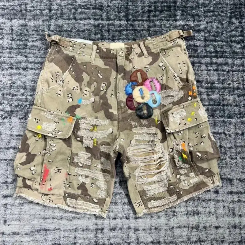 

Retro Camouflage Men's Jeans Autumn Series ket Design Slim Fit Nine Points Triple Estery Fiber Casual Ciwalk orts