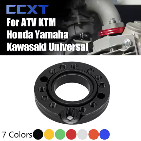 Motorcycle 28mm CNC Carb Carburetor Inlet Manifold Adjuster Universal Flange Spinner Plate Adaptor For Honda Yamaha Kawasaki ATV