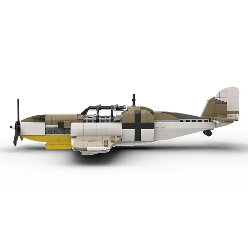 Moc Bausteine Militärflugzeug Modell Die Messerschmitt Bf 109 F4 Technologie Blöcke Geschenke Weihnachten Spielzeug DIY Sets Montage