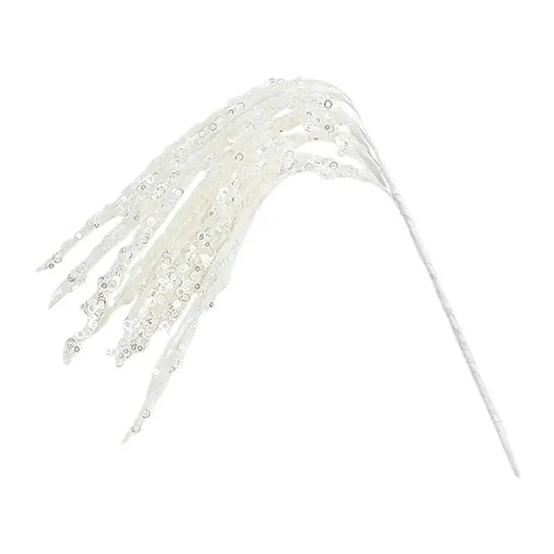 Ramas brillantes para árbol de Navidad, palos decorativos, ramas artificiales de Navidad de 24 pulgadas, tallos, adornos para árbol de Navidad