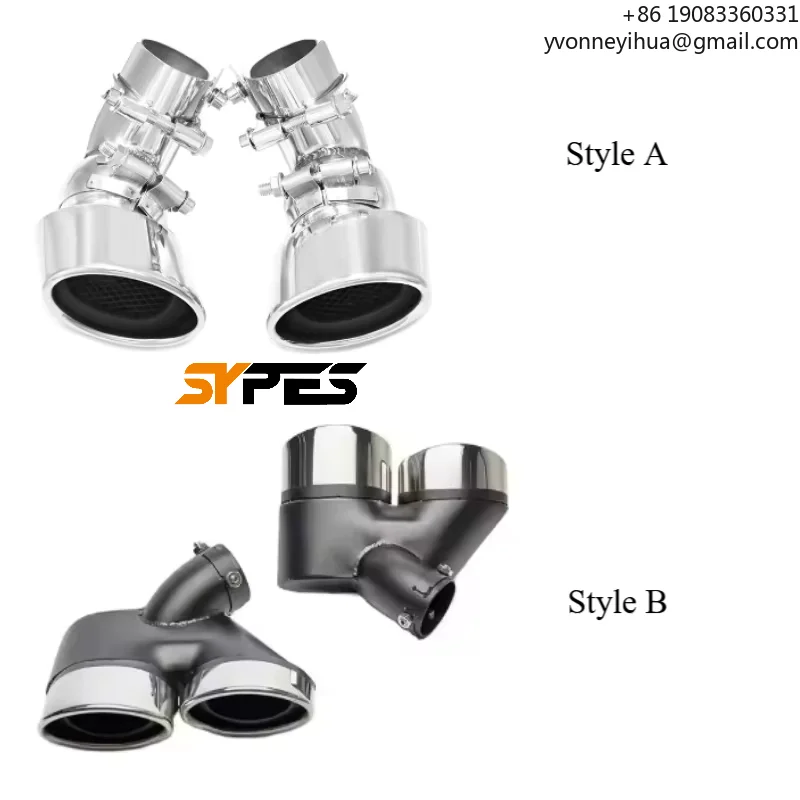 Car Exhaust Pipe System For Mercedes Benz W211 E Class E240 E280 E320 E350 E430 E500 E63 Stainless Steel Exhaust Tip Muffler Tip