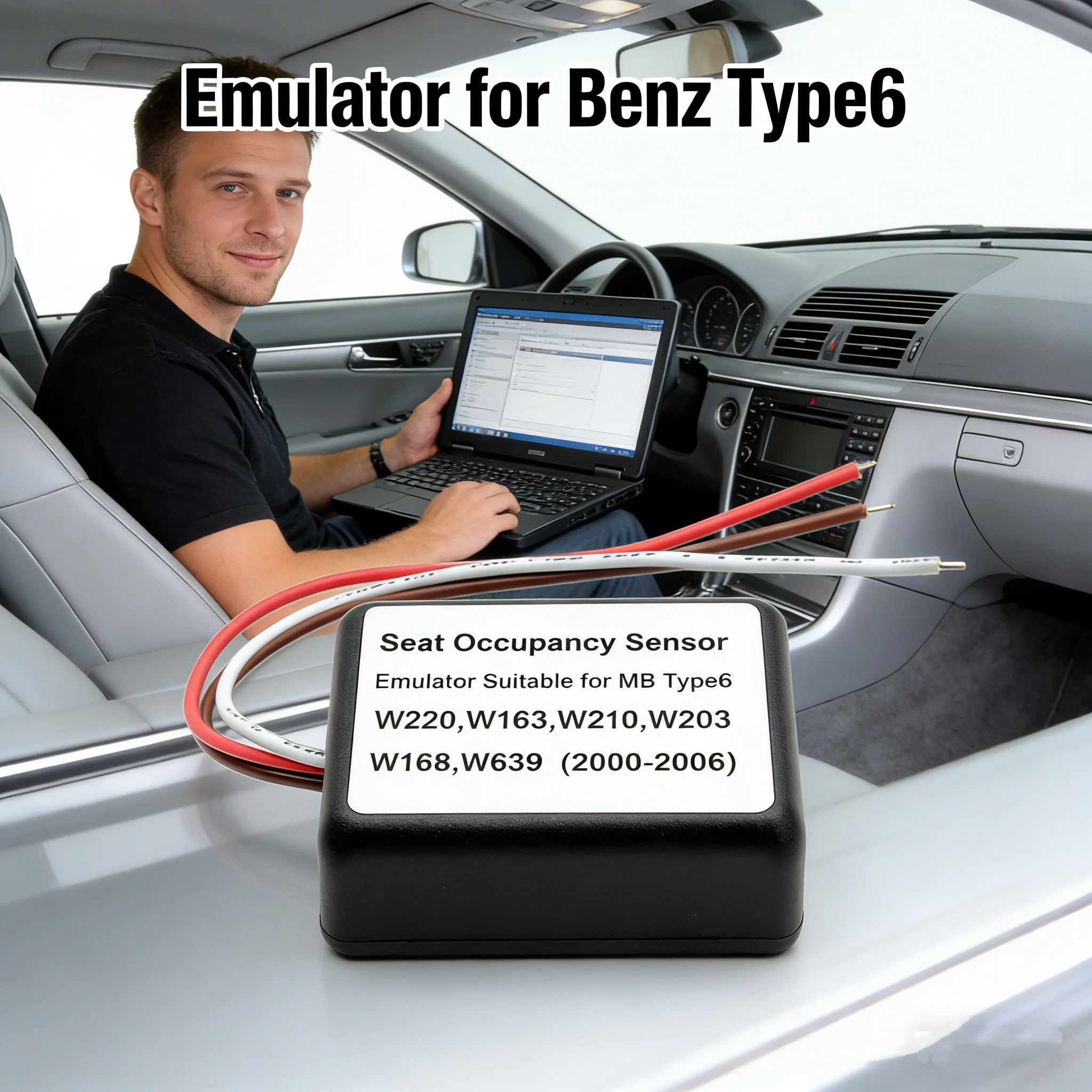 Type6 Seat Occupancy Sensor SRS IMMO Emulator for m-e-rcedes Type 6 support W220, W163, W210, W203, W168, W639 and even more
