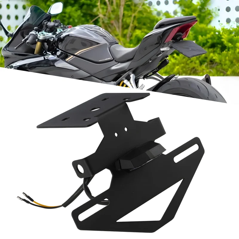 For QJMOTO QJMotor GSR800 Sai800 Sai660rs Motorcycle Rear Tail Stock Tailstock License Plate Holder Bracket With LED Light