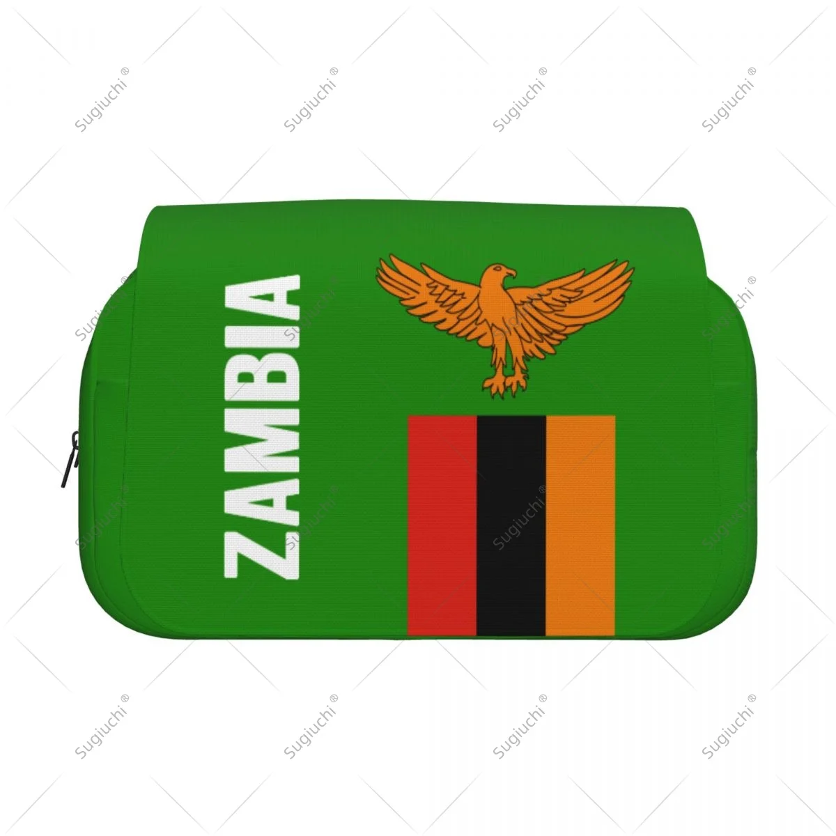 Pencil Case Scissors Bags 3D Zambia Flag Double-layer Oxford Cloth Stationery Storage Pen Box Case