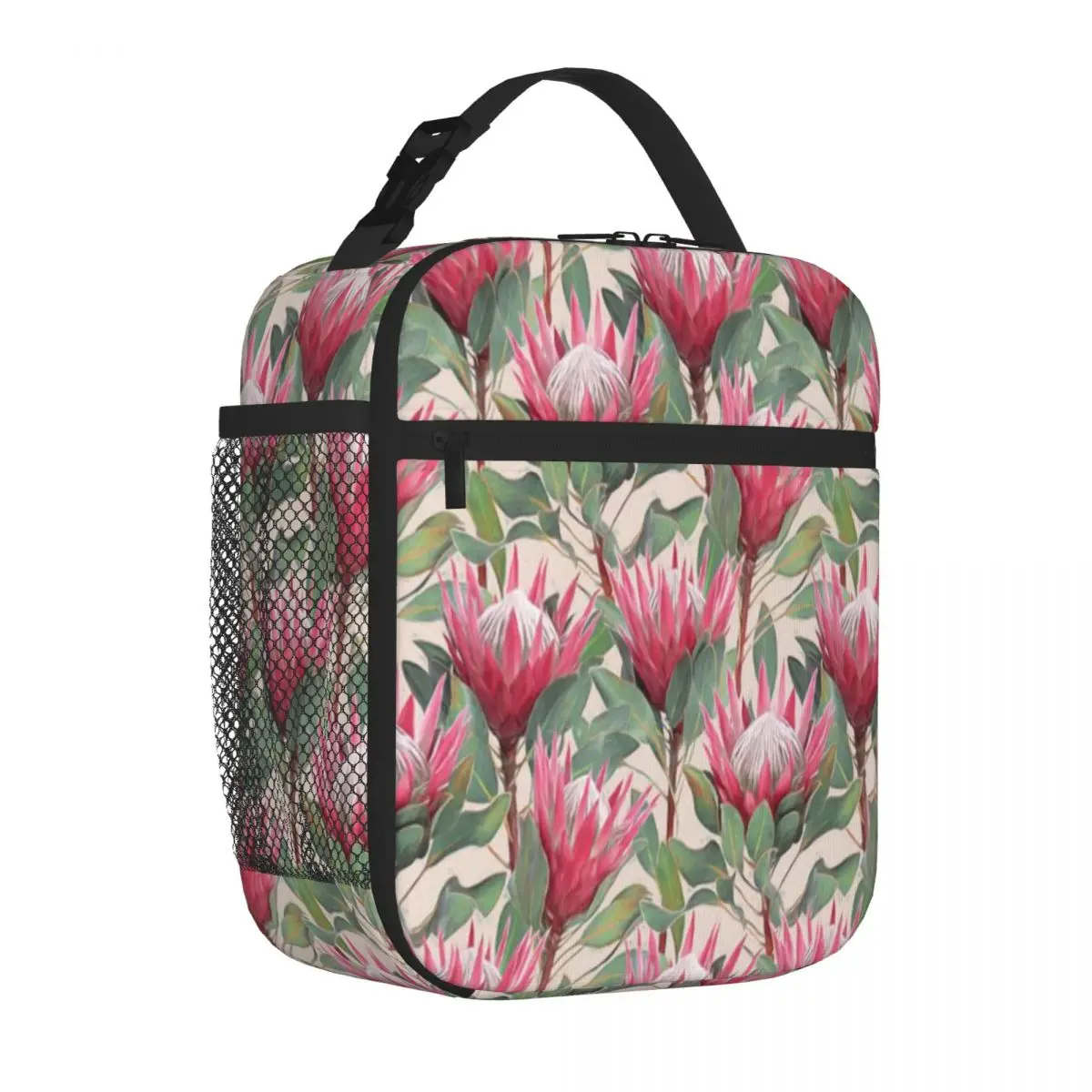 Hot Sale Painted King Proteas On Cream Gloss Finish Sports Lunch Bag Camping Meal Meal Prep Bag