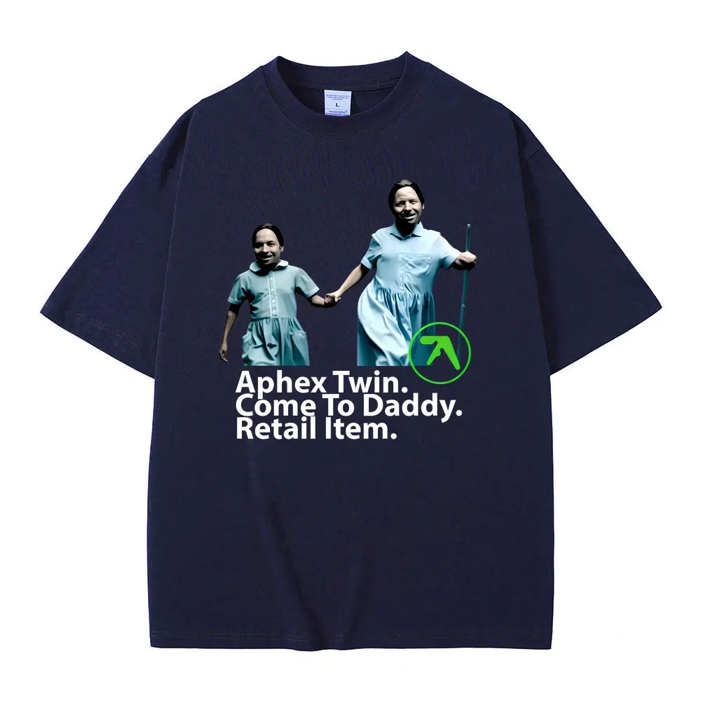 Aphex Twin Come To Daddy Graphic T-shirt Men Women Korean Fashion Trend T Shirt Men's Casual Vintage Cotton T-shirts Streetwear