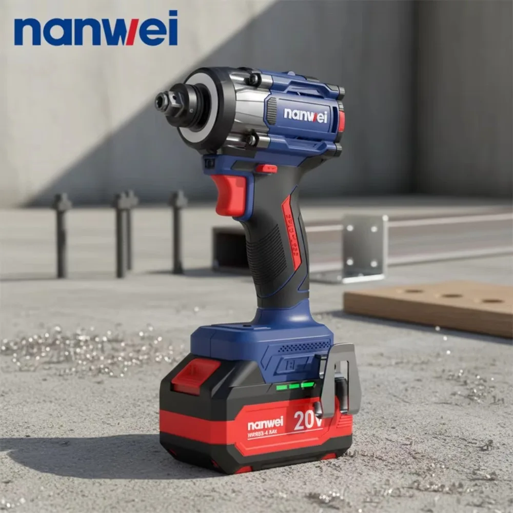 21V Industrial Grade Electric Wrench Battery-Powered Brushless Impact Screwdriver with Charging Capability