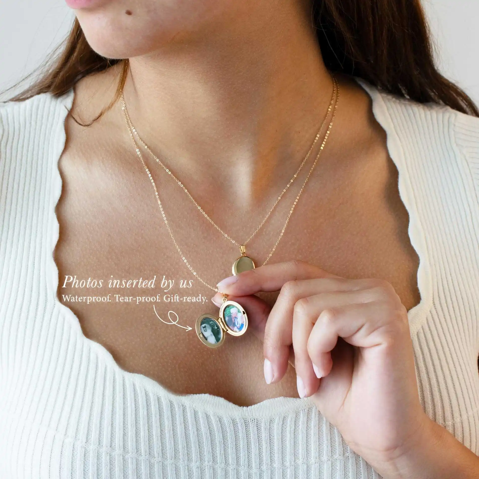 New fashion popular lily of the valley flower opening and closing pendant necklace lucky can put photo album collarbone chain co