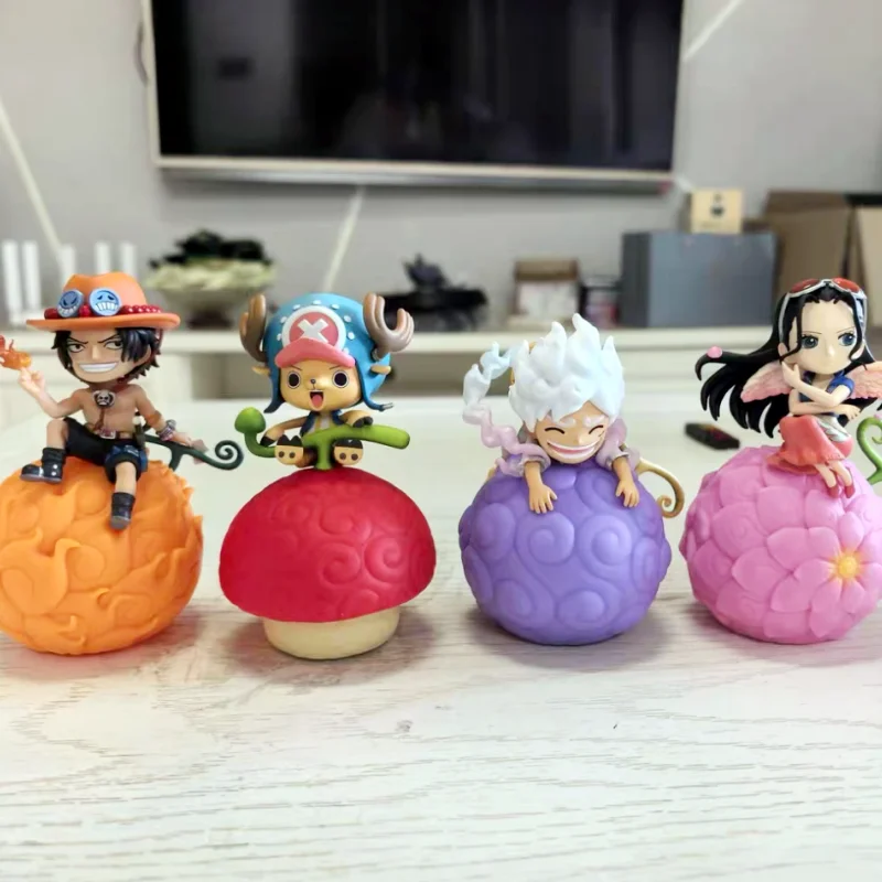 Original One Piece Devil Fruit Series Sprachgesteuertes Nachtlicht Luffy Nico Robin Chopper Portgas·D· Ace Anime-Figur Spielzeug Geschenke