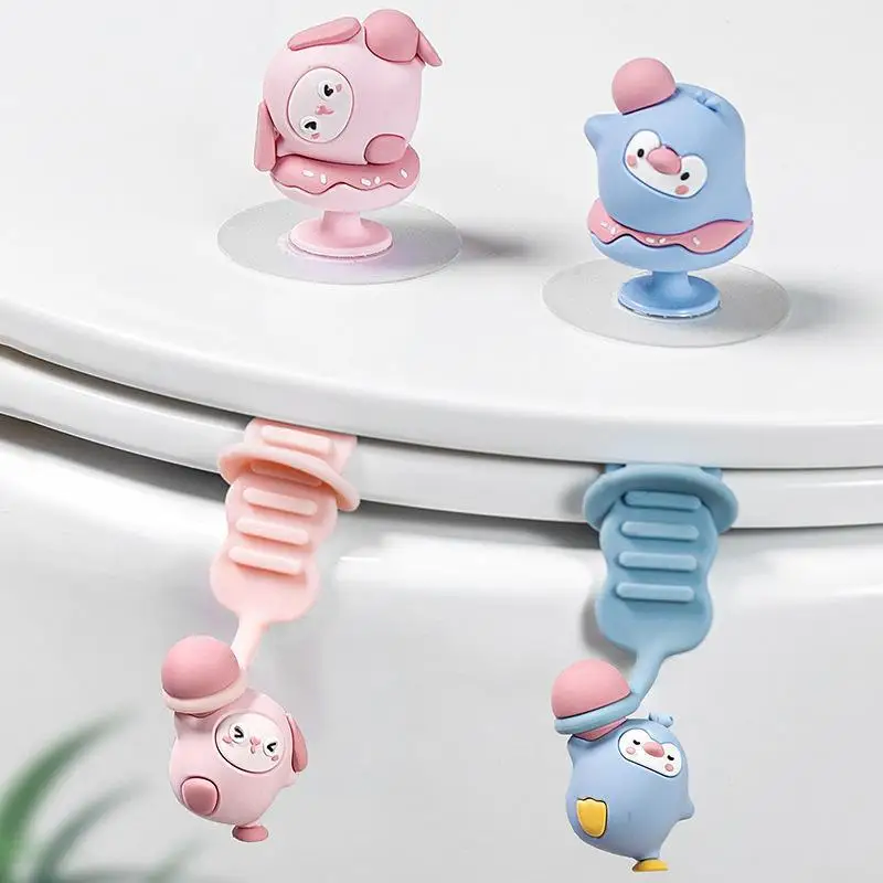 Creative Cute Anti-Dirty Toilet Seat Handle Toilet Lid Lifter Toilet Uncovered Artifact