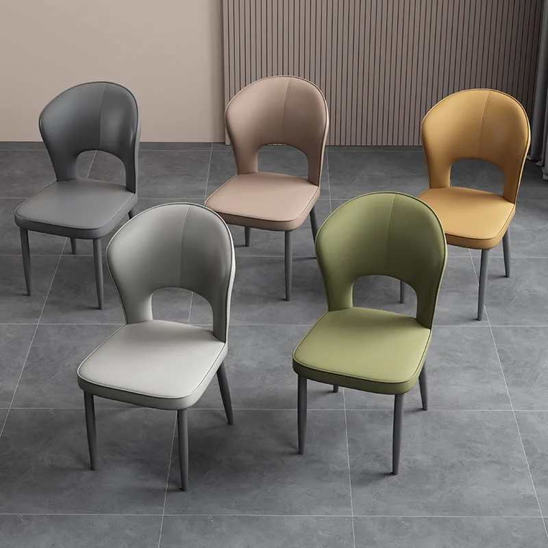 Curved chair manufacturers wholesale household high-end backrest  color selection creative soft bag dining chair