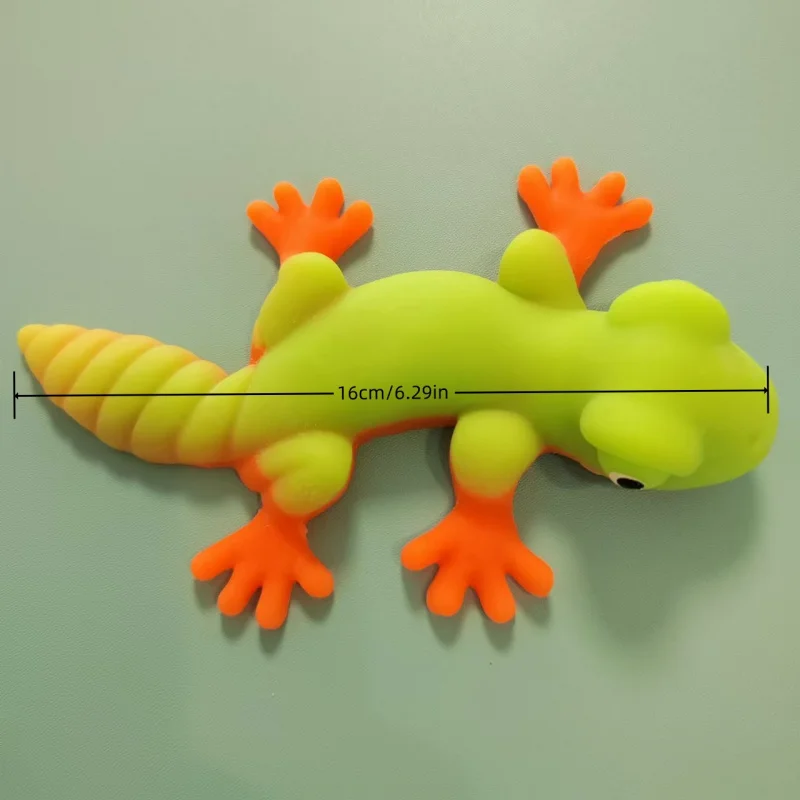 1 PC การจําลอง Lizard สัตว์บีบตลกยืดของเล่นเจล Vent ของเล่นฮาโลวีนสนุก Interactive เกมวันหยุดที่สมบูรณ์แบบของขวัญ C