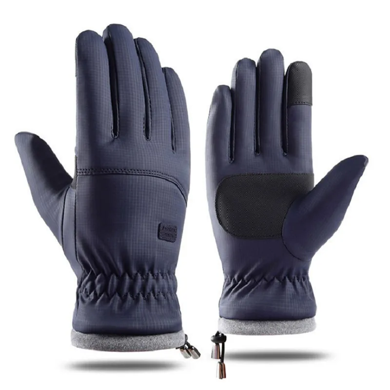 -20° Cold Proof Ski Gloves Men Windproof Waterproof Touchscreen Anti Slip Fluff Warm Gloves Outdoor Skiing Cycling Winter Gear