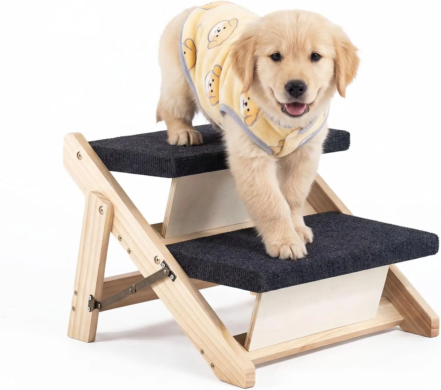 

2-in-1 Foldable Pet Stairs & Ramp for Small/Medium Dogs & Cats, Non-Slip, Holds 220 lbs
