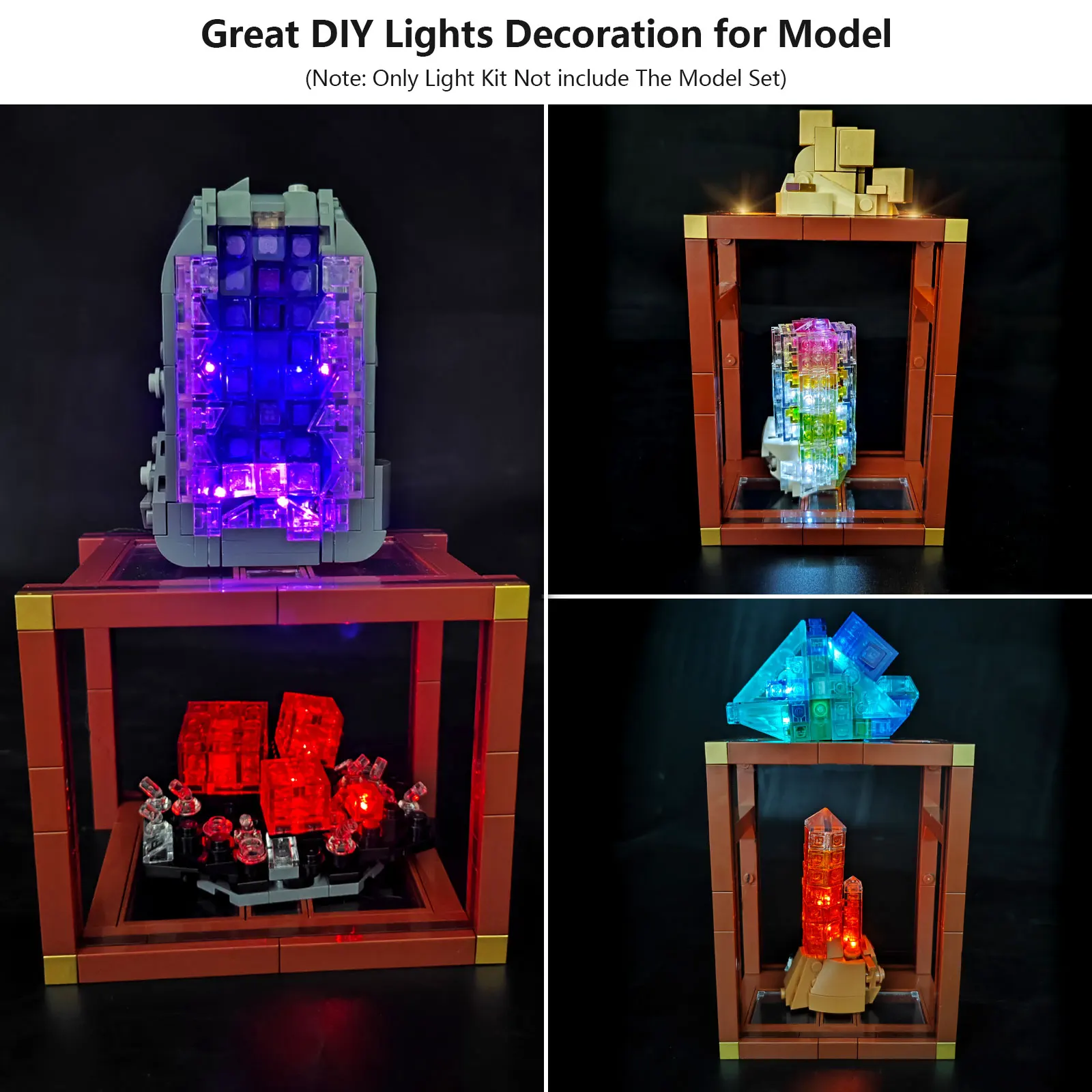 LYBMTWF LED-verlichtingsset compatibel met Lego 21362 Mineral Collection bouwsteen (exclusief de modelstenen)