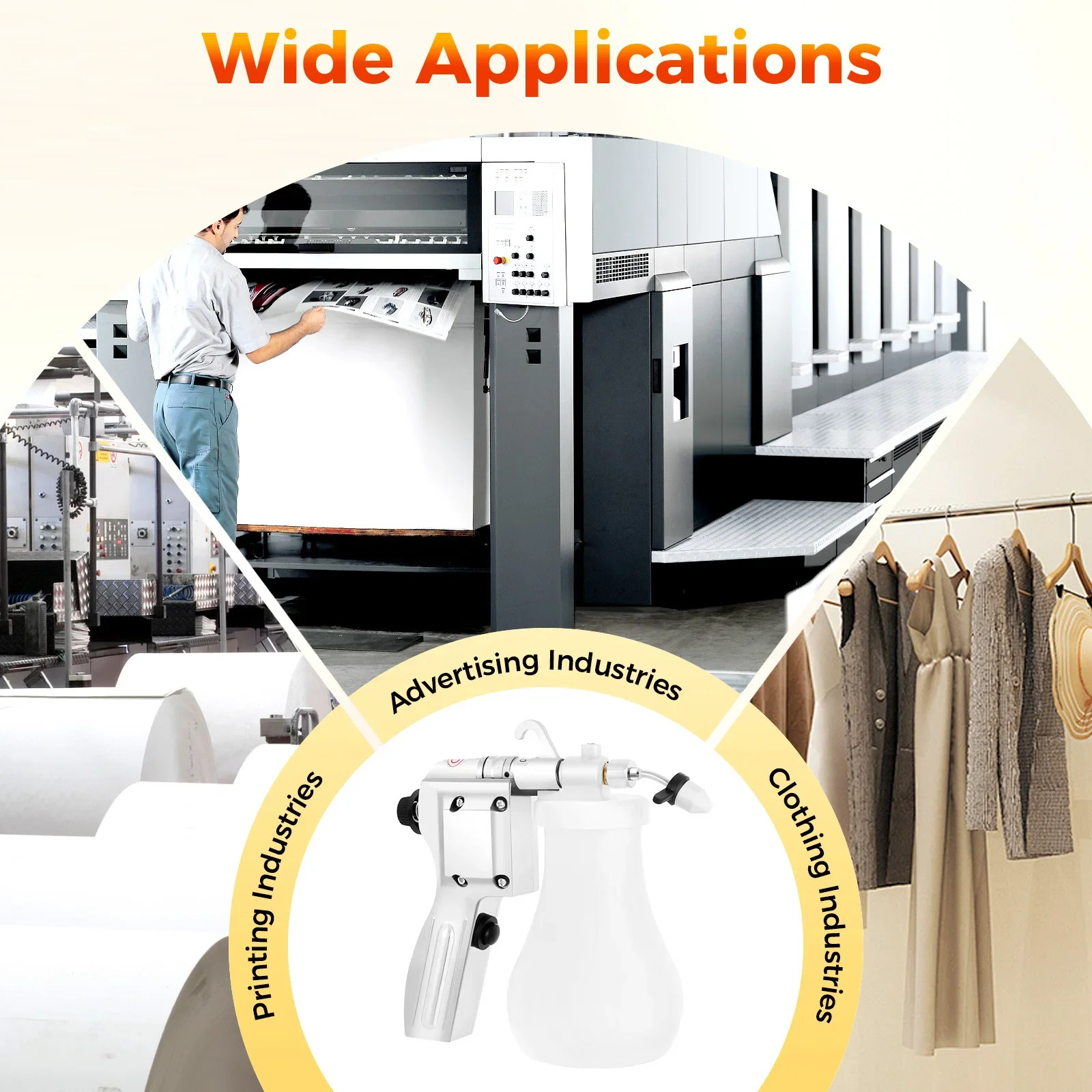 SF-170 110V Textile Spot Cleaning Spray Gun Electric Water Screen Printing Pressure Gun 60w