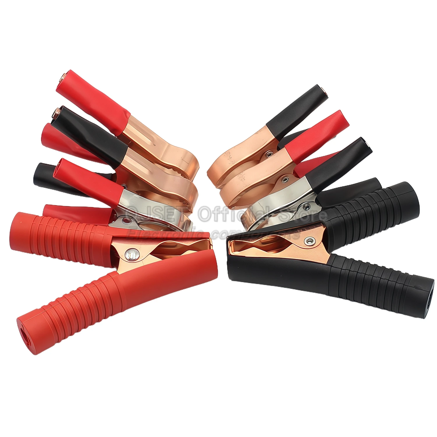 1 Set Red+Black 30A/50A/100A Alligator Clips Car/RV/Van Battery Test Lead Clips Alligator Clip Connector Plugs Jumper Test Clips