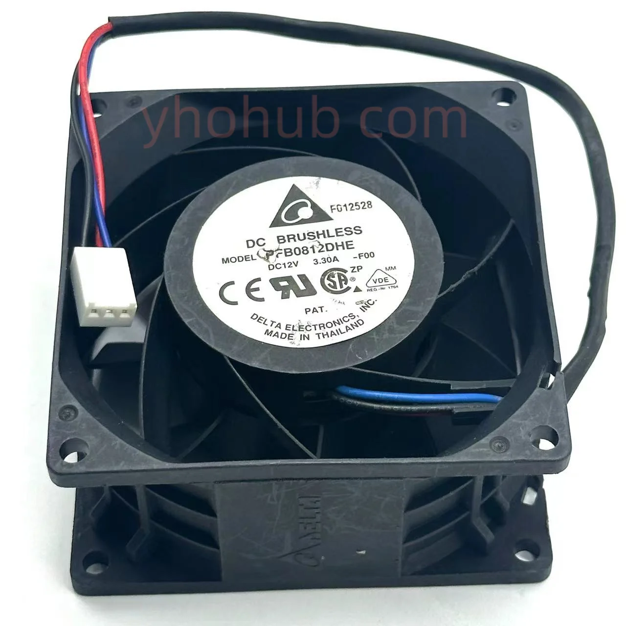 

Delta Electronics PFB0812DHE F00 DC 12V 3.30A 80x80x38mm 3-Wire Server Cooling Fan