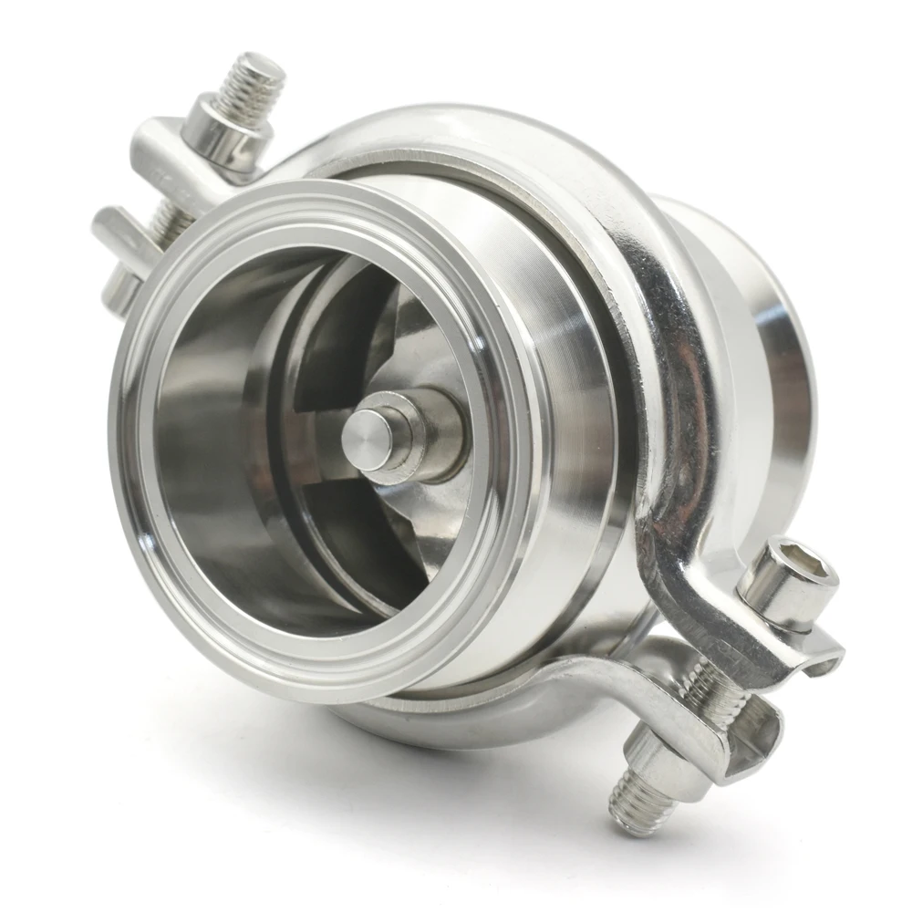 19 25 32 38 512 mm, sanitary grade 304 stainless steel three-clip one-way flow vertical check valve
