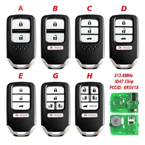 

Для Honda 2/3/4/5 Key Smart Key 313,8 МГц ID47 чип FCCID: KR5V1X