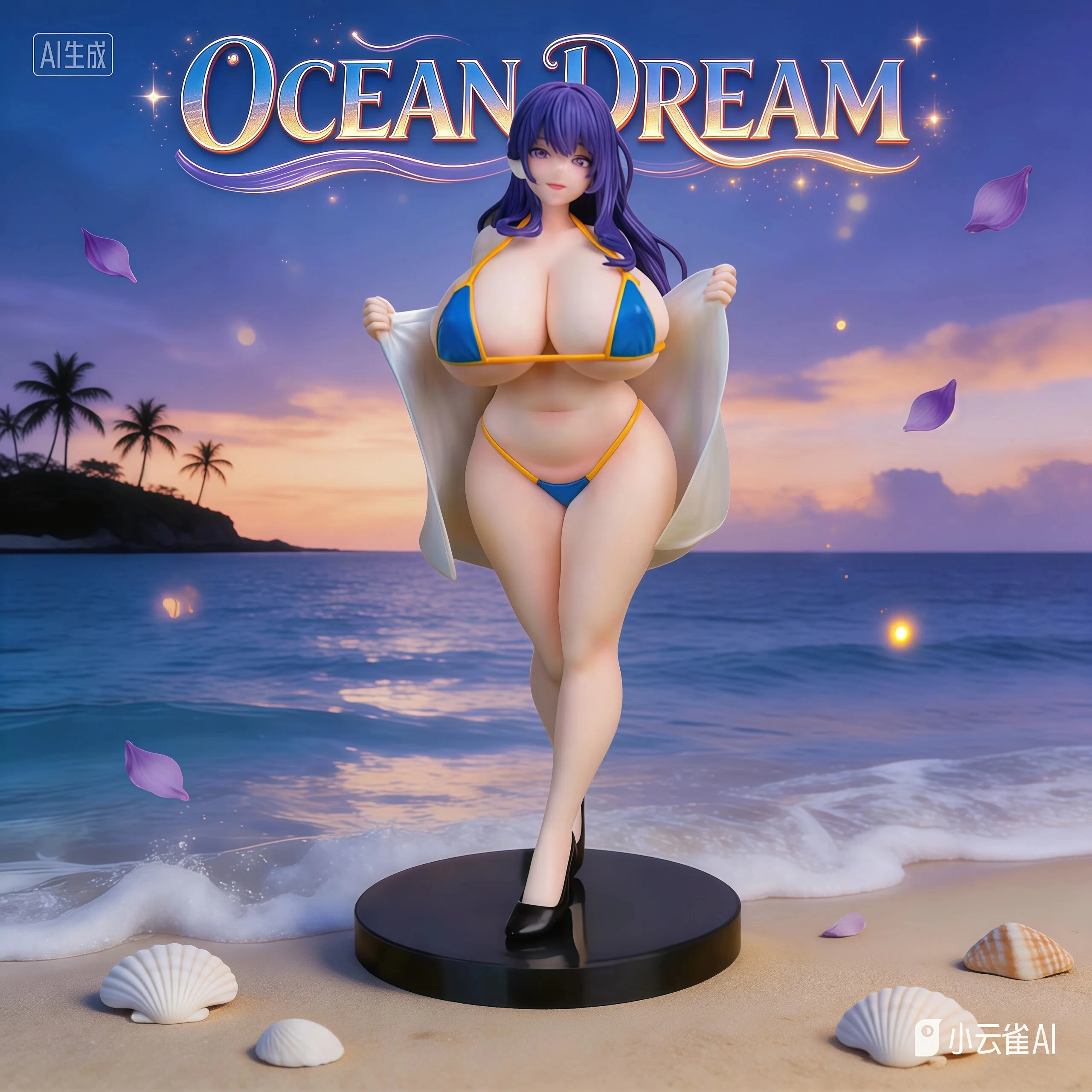 Anime Gk Figure Bikini Girl Statue PVC Collectible Model 26 Cm Desktop Decoration Ornament For Adult Anime Fans Collection