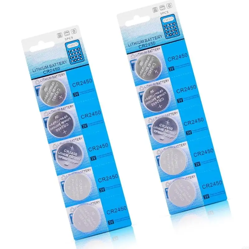 270B Panjang Baterai CR2450 Baterai CR2450 Koin untuk Kinerja Daya Kunci Otomotif dan Penggantian Mudah