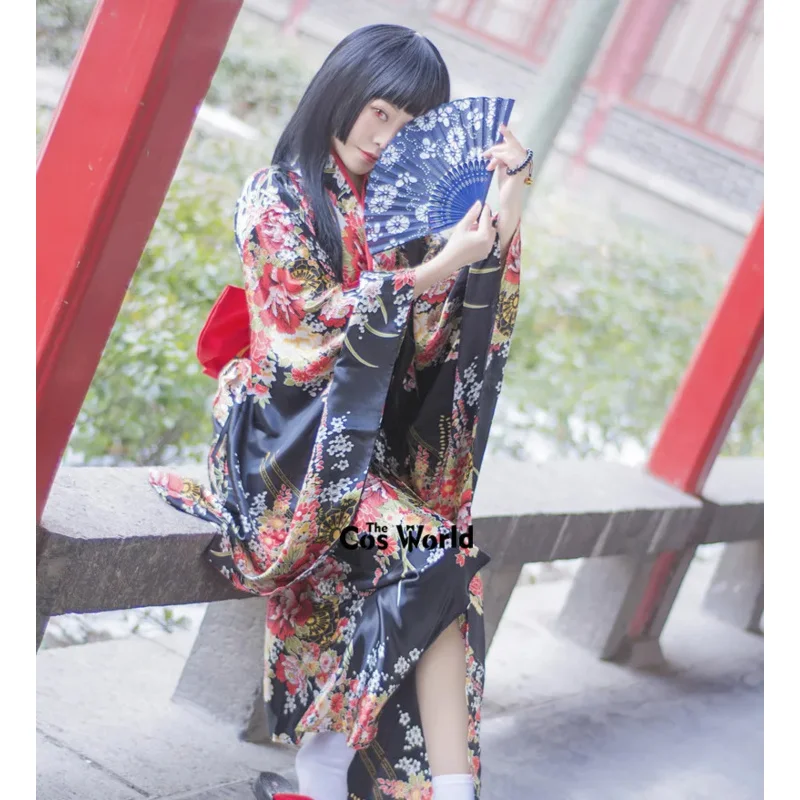 S-5XL اليابانية Jigoku Shoujo Enma Ai كيمونو يوكاتا ملابس أنيمي تأثيري ازياء