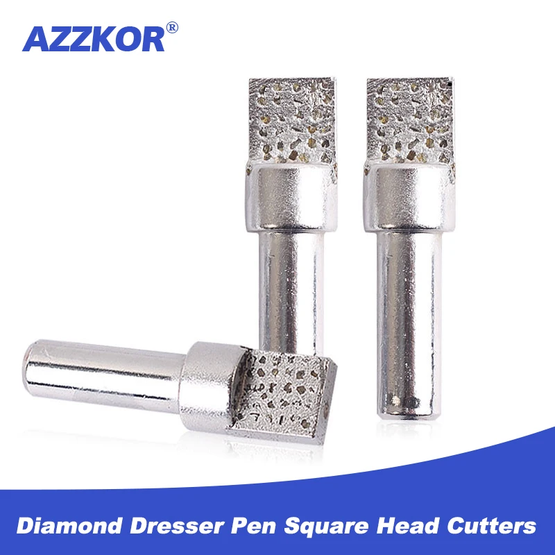 Diamond Dresser Pen Square Head Cutters For Grinding Disc Wheel Dressing For Wood Working Stone Dressing Bench Grinder Tools