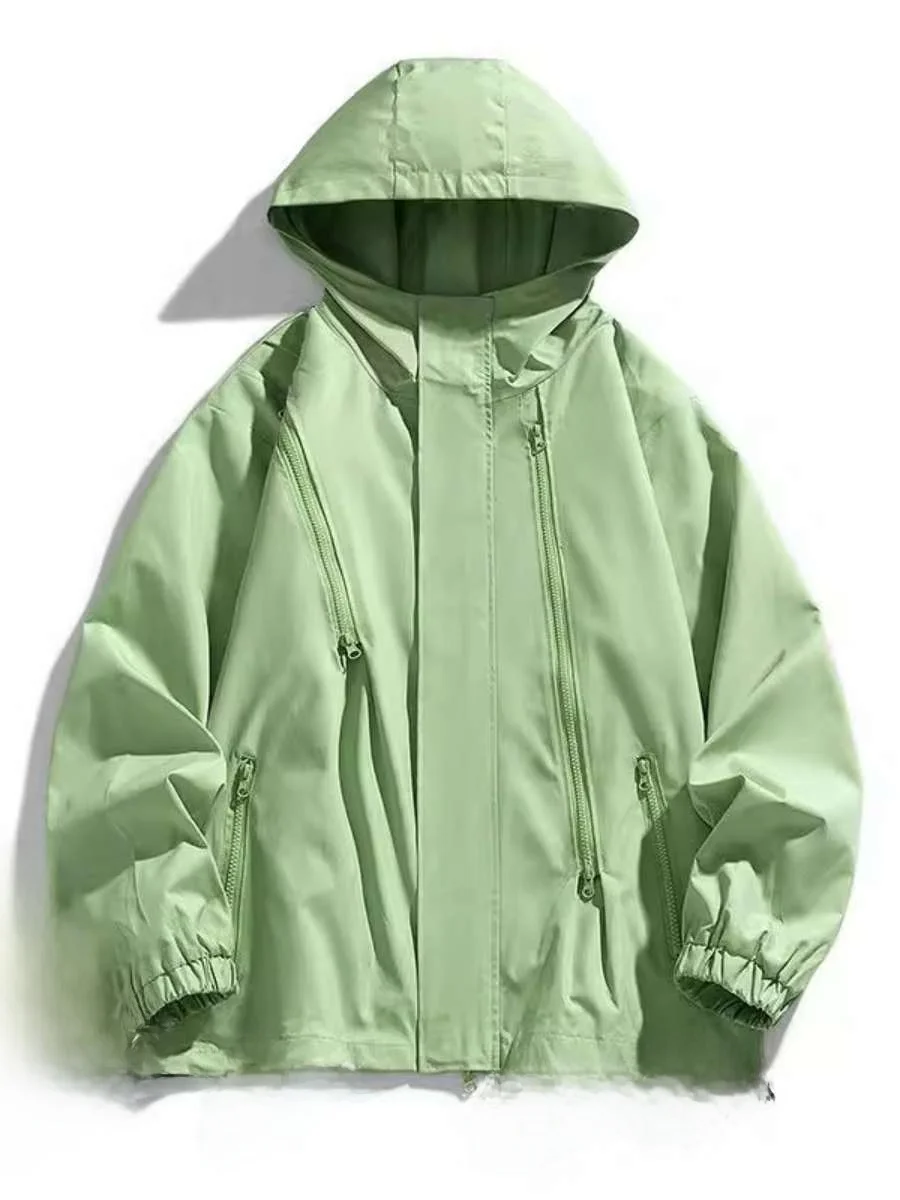 

Модная повседневная кепка-бомбер для мужчин, свободный крой, в американском стиле, с элементами пэчворка, функциональная верхняя одежда из полиэфирного волокна...