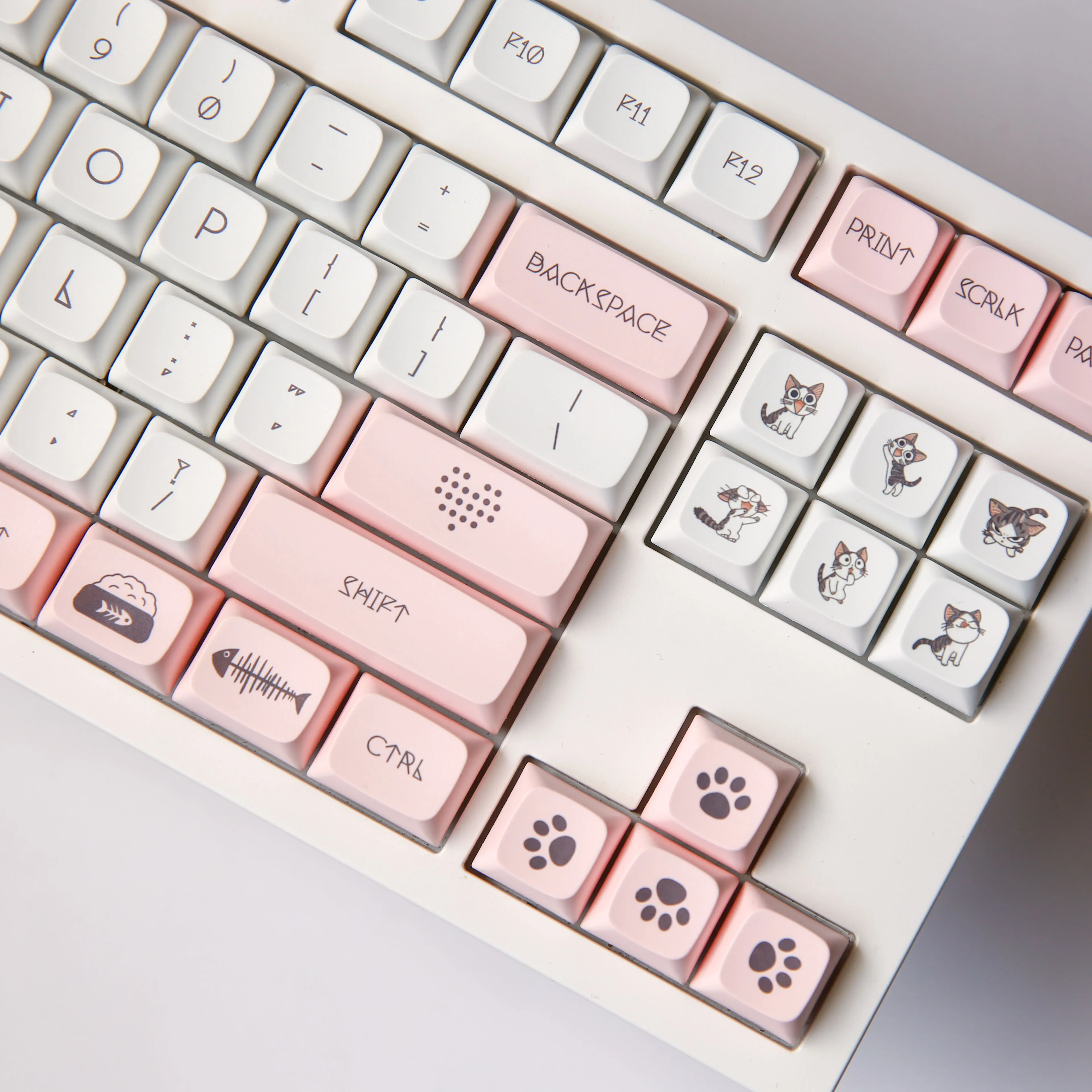 KeysLand XDA Keycaps Cơ Phụ Kiện PBT Dye Thăng Hoa Diy Bộ 137 Phím Chi Cát GMK Phù Hợp Với 61/64/68/84/98/104