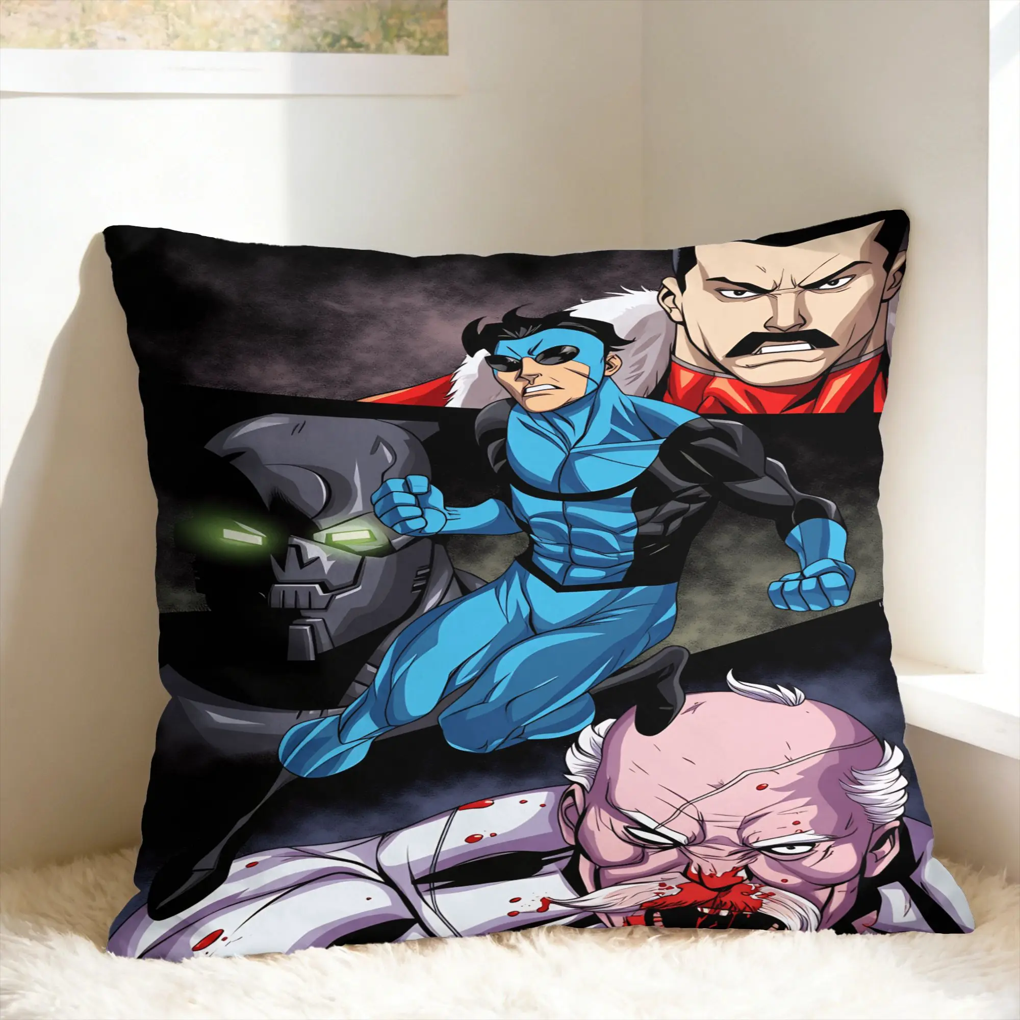 Comic I-Invincible Hero Pillow Cover  Morden Pillow Case For Sofa Home Decor Soft Pillowcases Gift