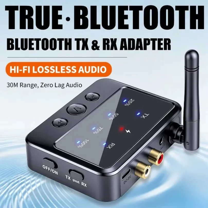 adaptador-de-Audio-2-em-1-audio-tranbluetooth-60-tx-rx-transmissor-e-receptor-sem-fio-30m-baixa-latencia-rca-35mm-aux-para-tv-pc-caixa-de-som-antiga