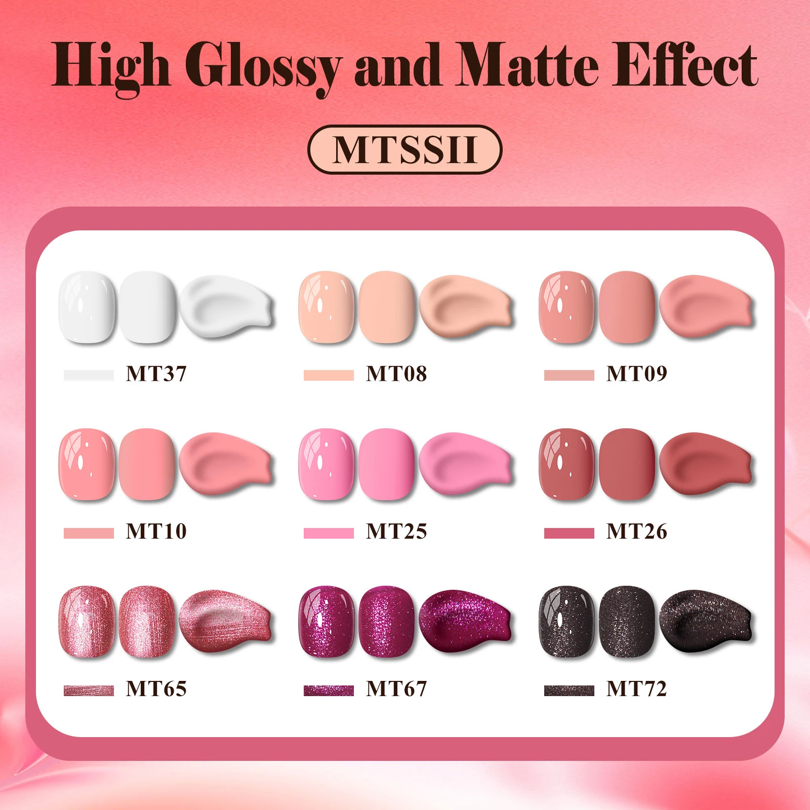 Mtssii 7ml Gel Nail Polish 72 Colors Nail Gel Polish For All Season Colorful Gel Soak Off UV LED Gel Nail Art DIY Design Varnish