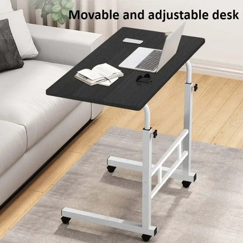 Portable Desk with Universal Wheels Oversized Table Adjustable Height Large Laptop Desk Study Desk for Dormitory Student