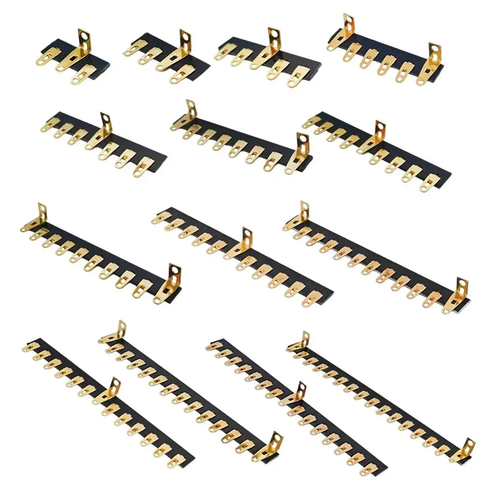 1Pcs 3-16Pins Audio Tag Strip Board G10 FR4 Bakelite 11mm Width Gold Plated Tag Strip 1.5mm Thickness 0.5mm Copper Sheet