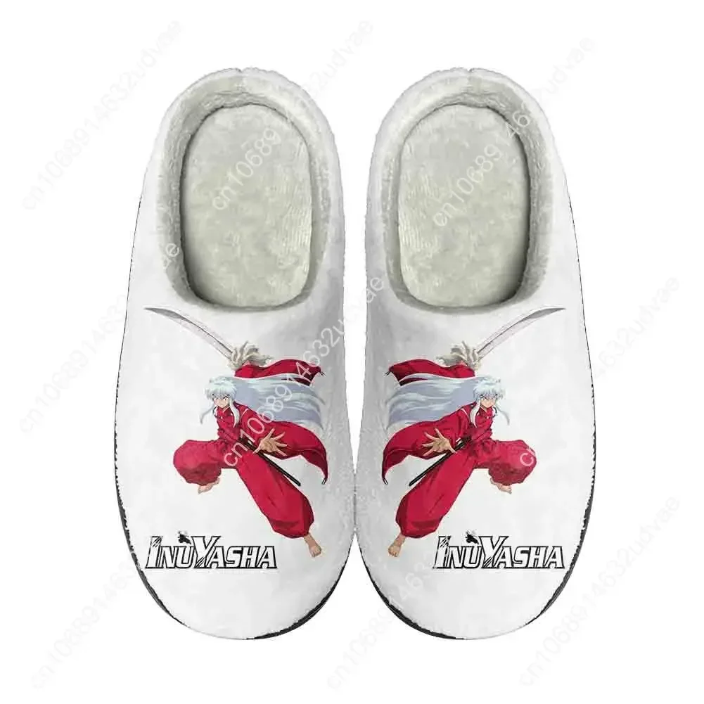 Anime Inuyasha Kikyō Home Cotton Custom Slippers High Quality Plush Fashion Casual Keep Warm Mens Womens Shoes Thermal Slipper